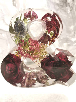 Red Rose in Resin and Symbol by Sparkles Bespoke Resin